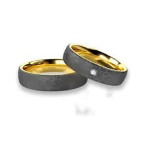 Tantal Gold Trauringe mit Brillant – ST-TA11